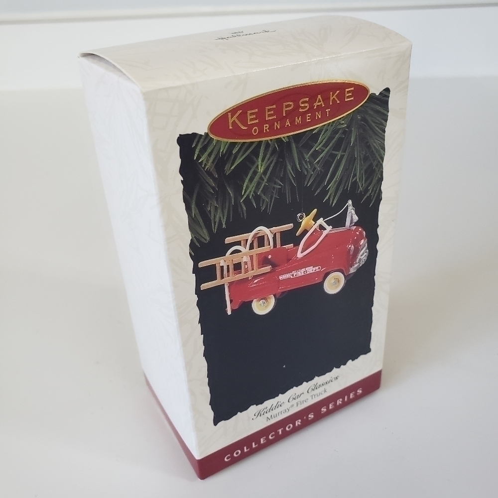NEW Vintage Hallmark Ornament - Kiddie Car Classics Murray Fire Truck 1995